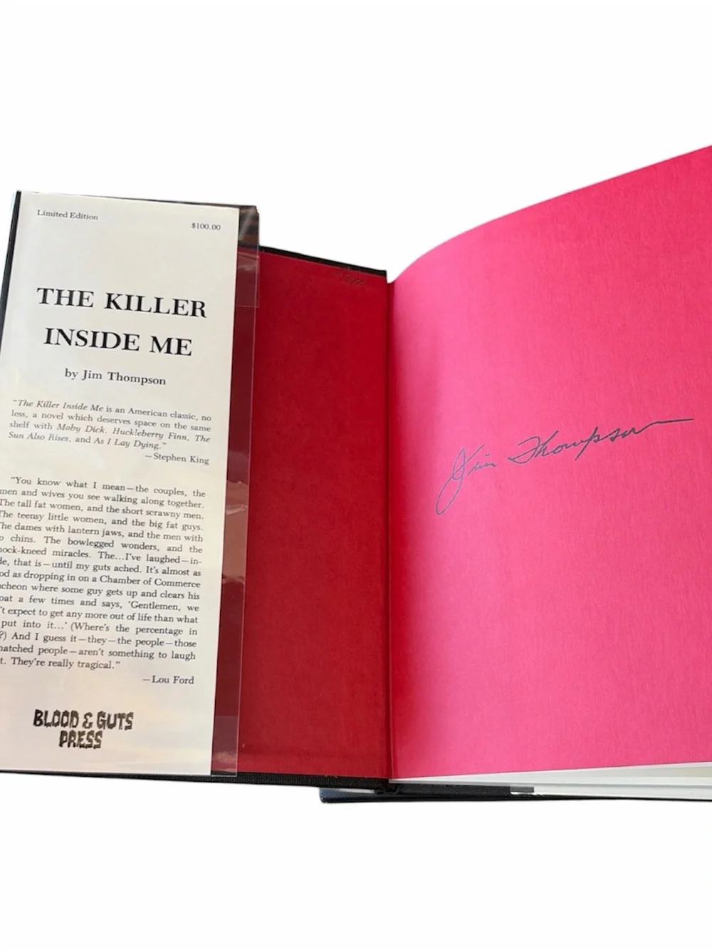 Jim Thompson The Killer Inside Me 1989 Ltd #197/350 Signed Stephen King Slipcase